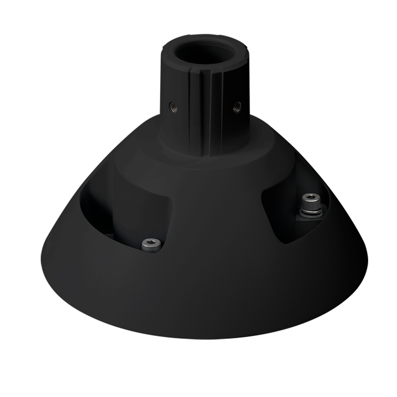 Montagehalterung (schwarz) mit 4 Bohrungen für Dome-Kameras