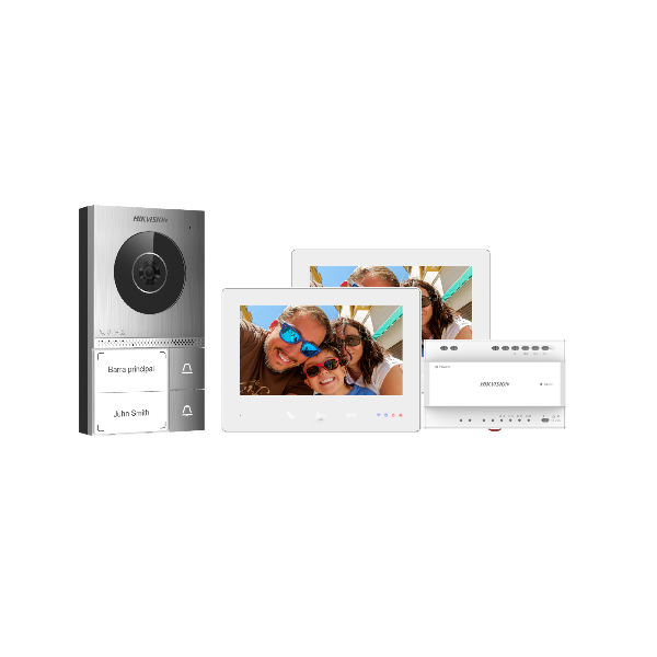 Hikvision 2-Draht Video-Intercom-Komplettset DS-KIS705EY-2Monitors