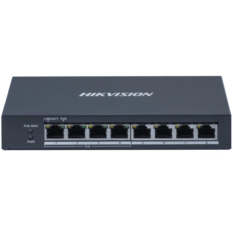 Hikvision DS-3E0508P-O(O-STD) 8-Port Gigabit Switch mit 4 PoE+ Ports