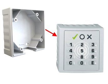 Aufputzgehäuse RAL 7011 (eisengrau)