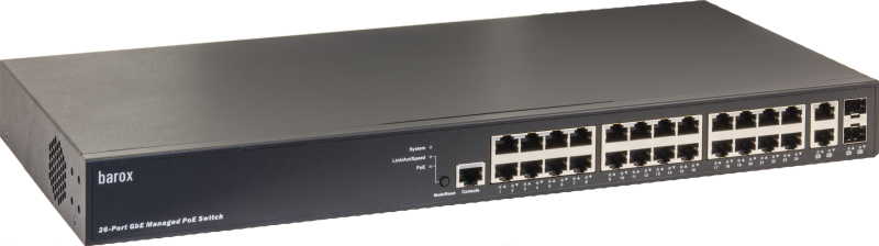 19"-L2/L3 Switch mit Management, 24 Ports PoE +, DMS	  19"-L2/L3 Switch mit Management, 24 Ports PoE +, DMS