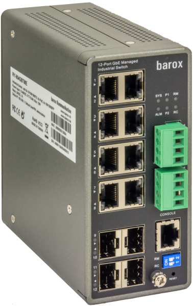Industrieller L2/L3 Switch mit Management, DMS	  Industrieller L2/L3 Switch mit Management, DMS