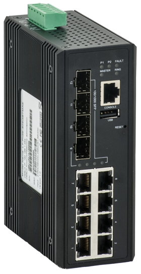  Industrieller Switch mit Management und PoE+