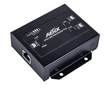 1-Port 802.3bt PoE++ to 2-Port Passive PoE Extender