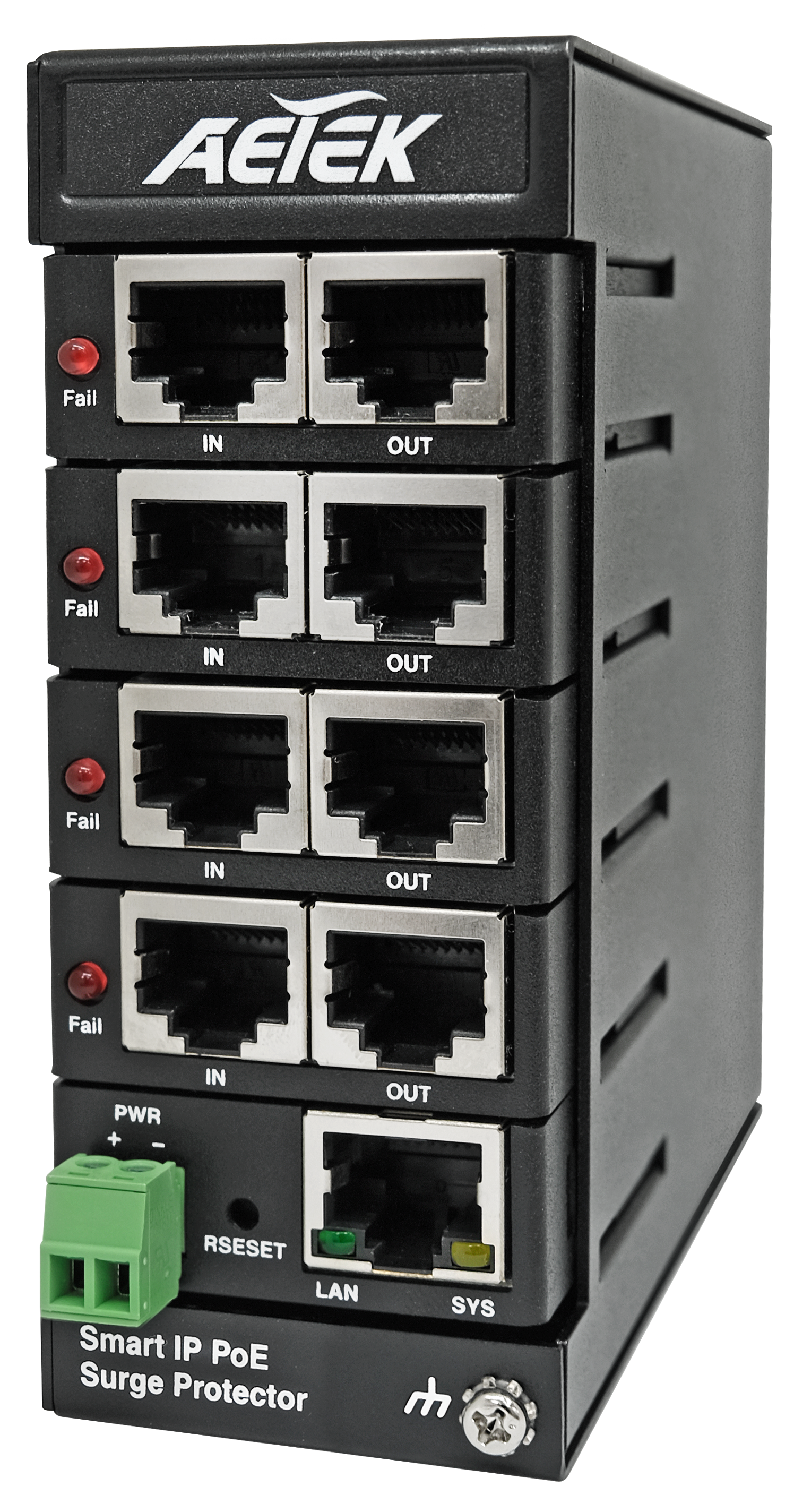 Intelligenter 4-Port PoE Überspannungsschutz