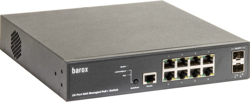  19"-Switch mit Management, starken Sicherheitsfunktionen und PoE +	