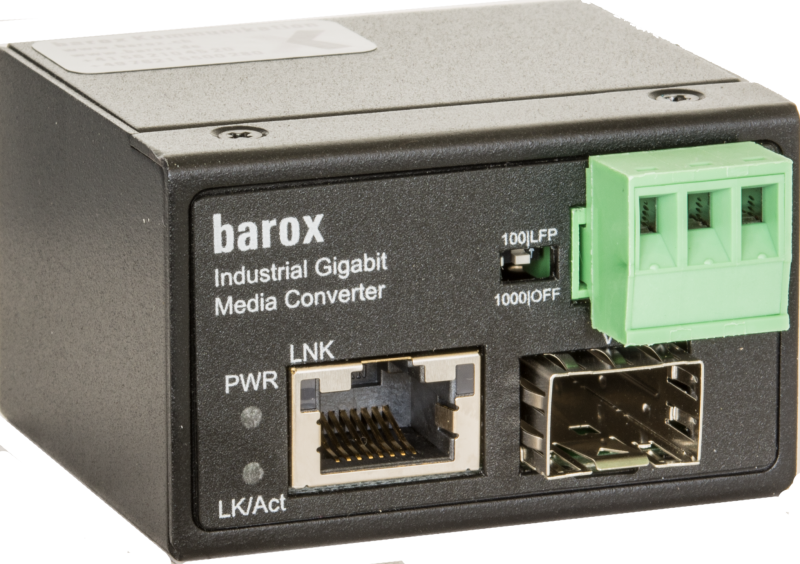 Industrieller Medienkonverter für 10/100/1000BaseTX und SFP	  Industrieller Medienkonverter für 10/100/1000BaseTX und SFP
