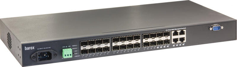  19"-Switch mit 24 optischen Ports mit Management und DMS	